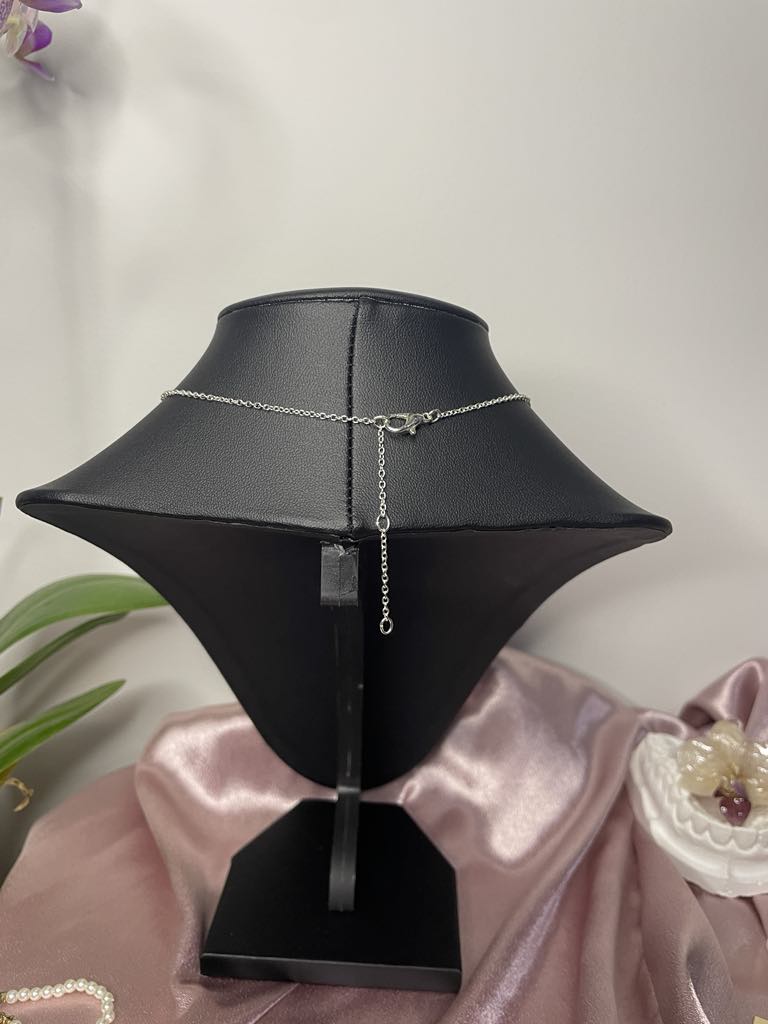 natural color real orchid necklace