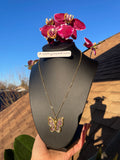 Butterfly rose pink stone