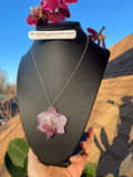 purple real orchid necklace