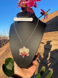 natural color real orchid necklace